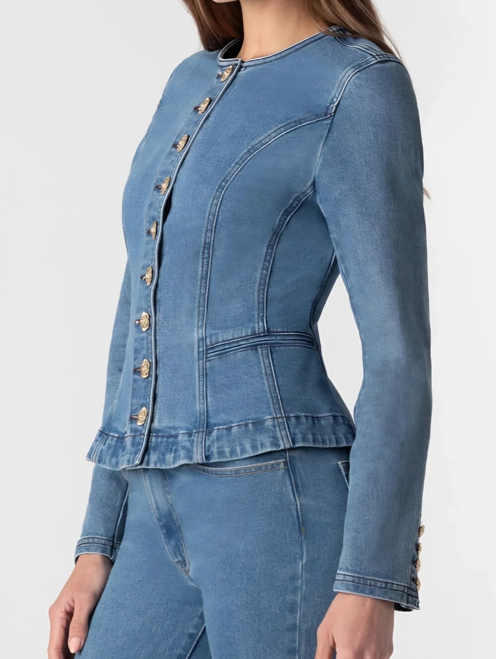 Generation Love Ophelia Denim Blazer M - Picture 4 of 9